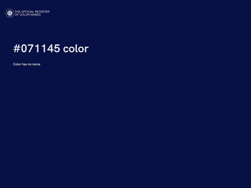 #071145 color image