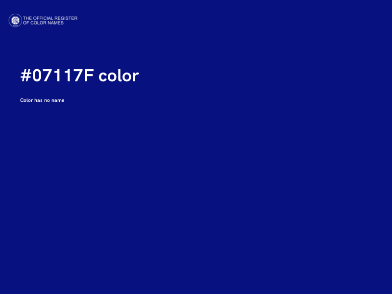 #07117F color image