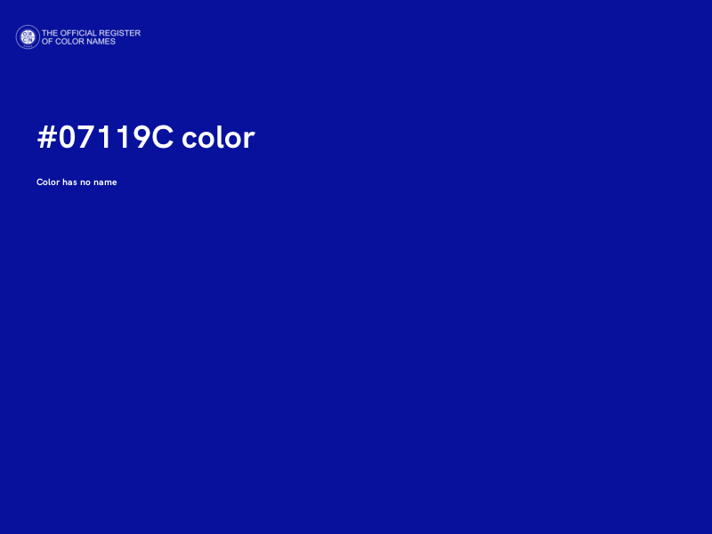 #07119C color image