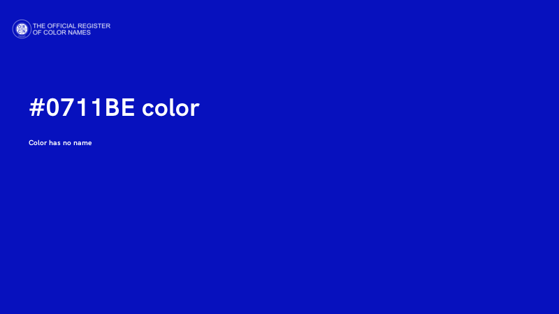 #0711BE color image
