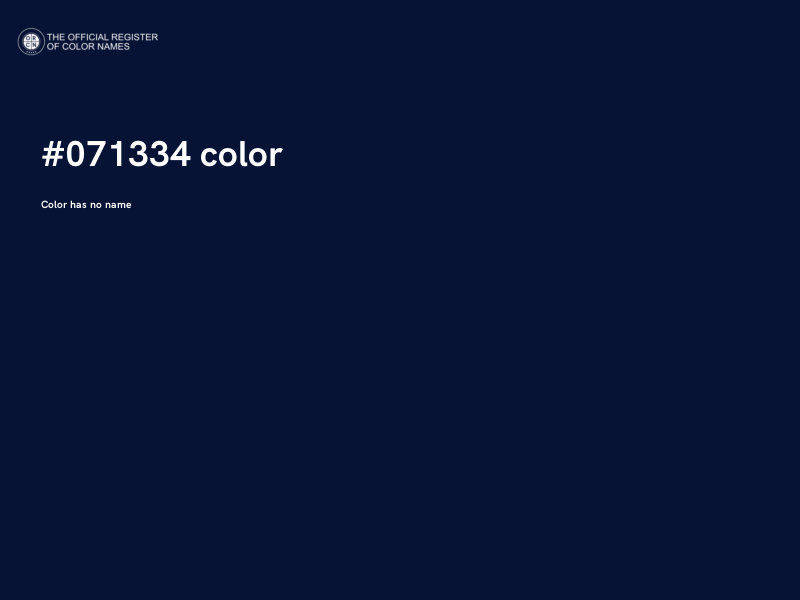 #071334 color image