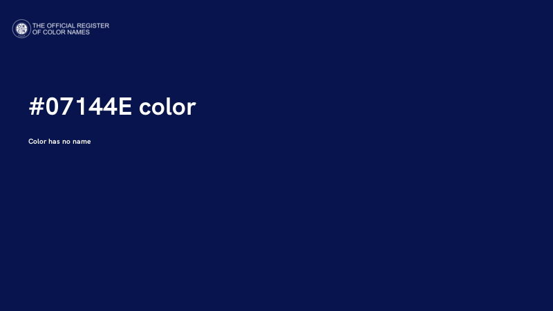 #07144E color image