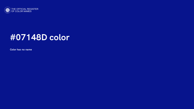 #07148D color image