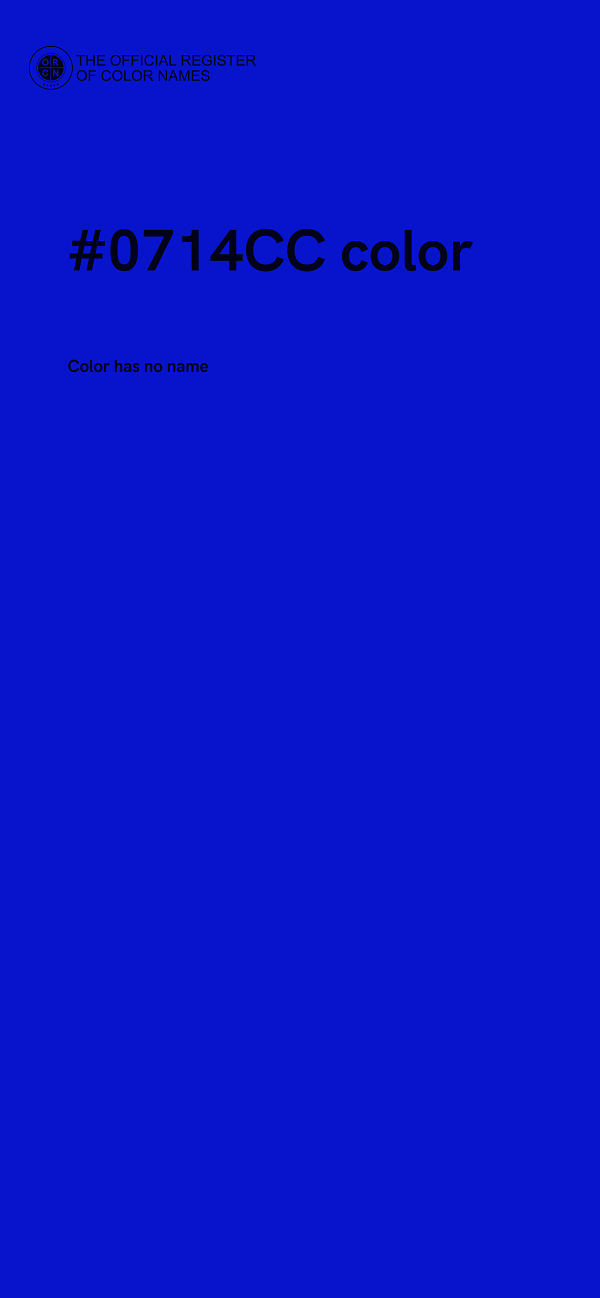 #0714CC color image