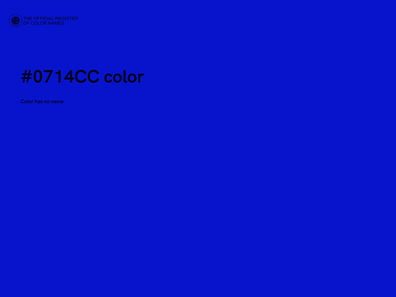 #0714CC color image