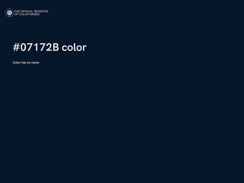 #07172B color image