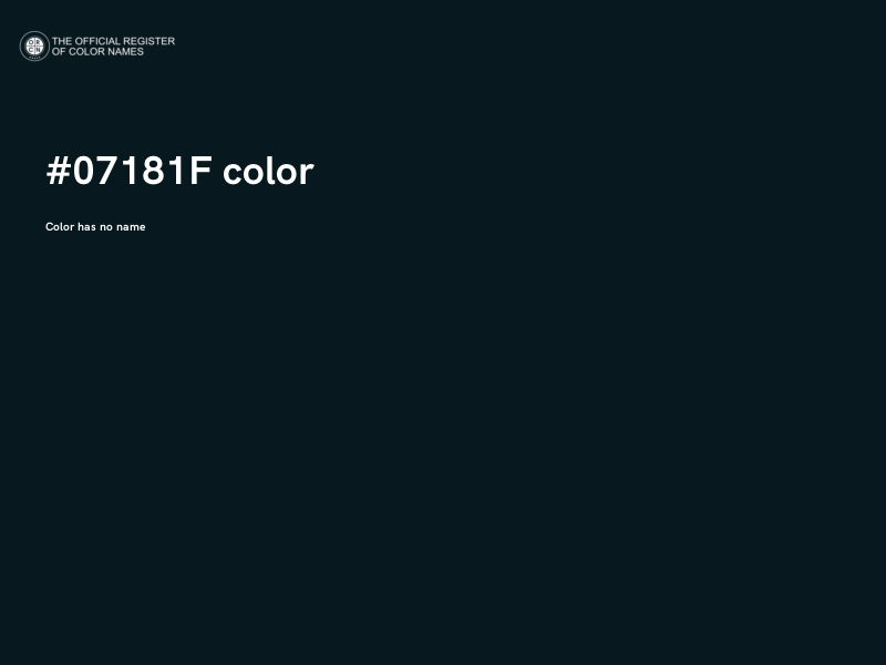 #07181F color image