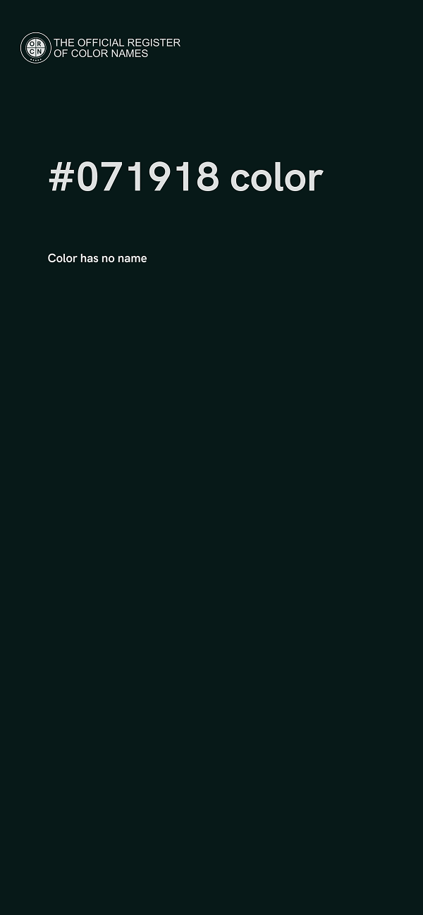#071918 color image