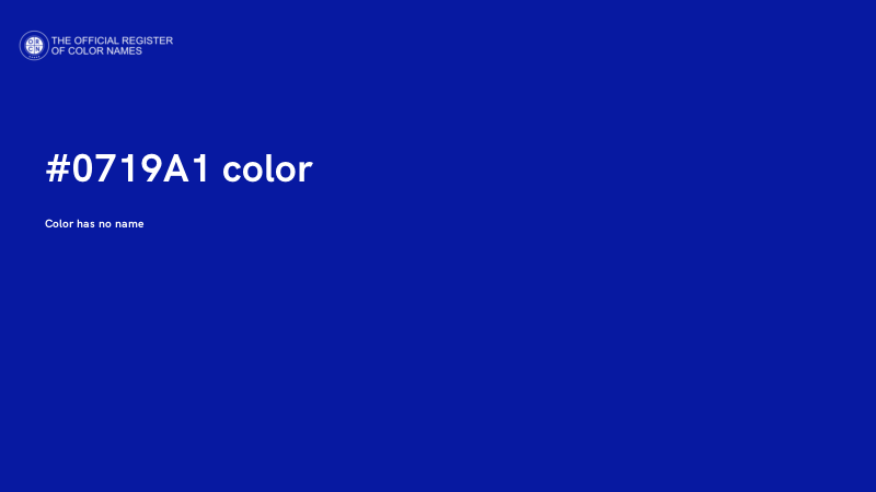 #0719A1 color image