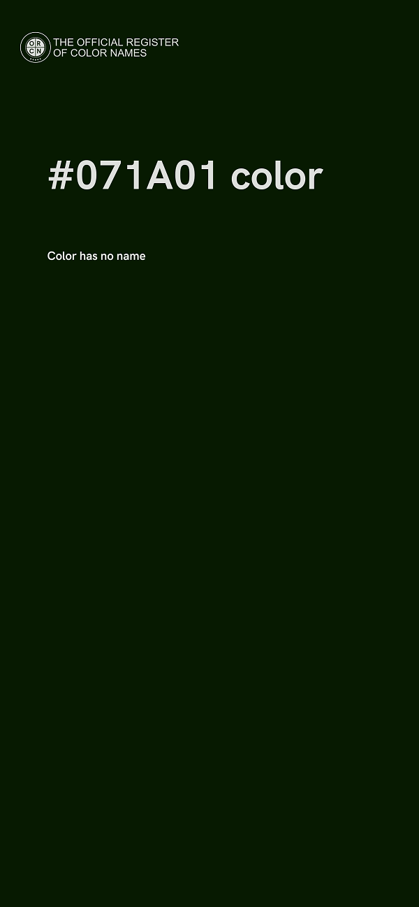 #071A01 color image