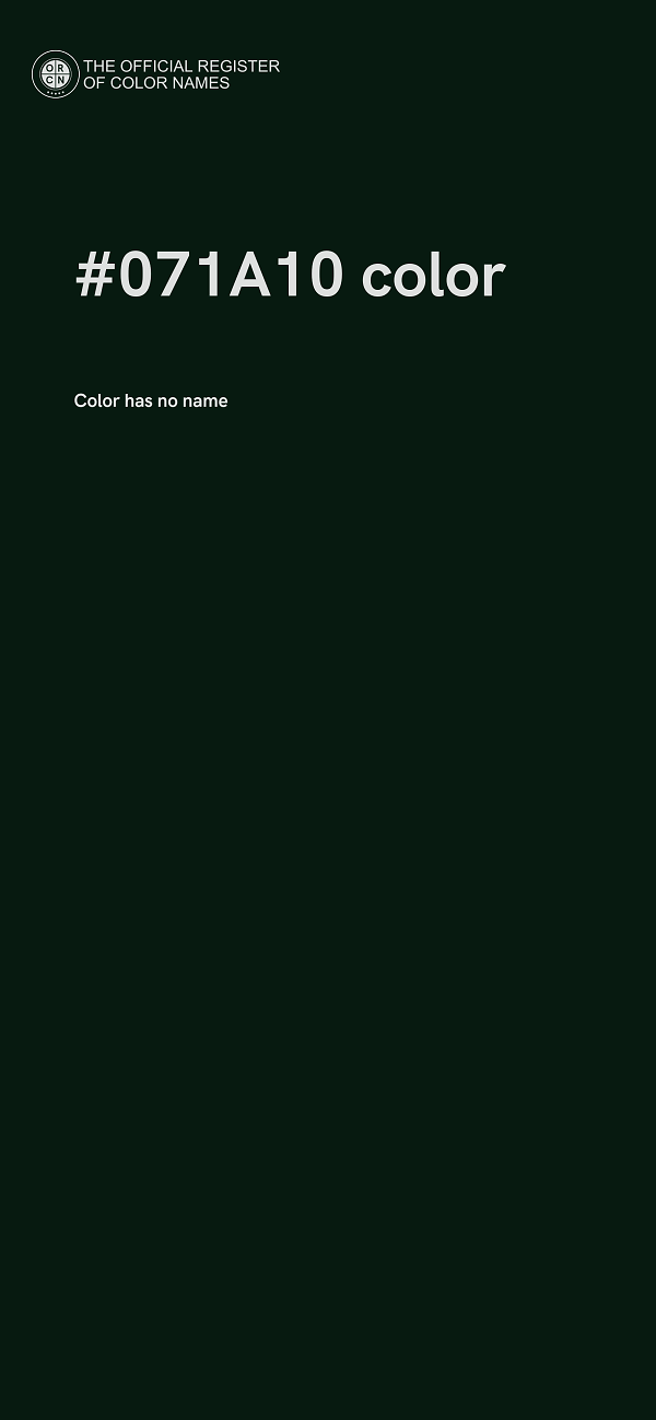 #071A10 color image