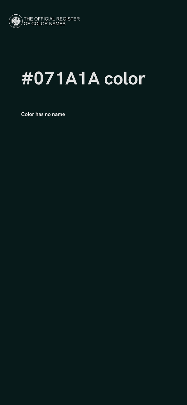 #071A1A color image