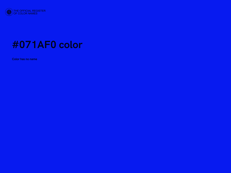 #071AF0 color image