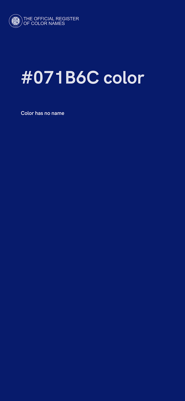 #071B6C color image