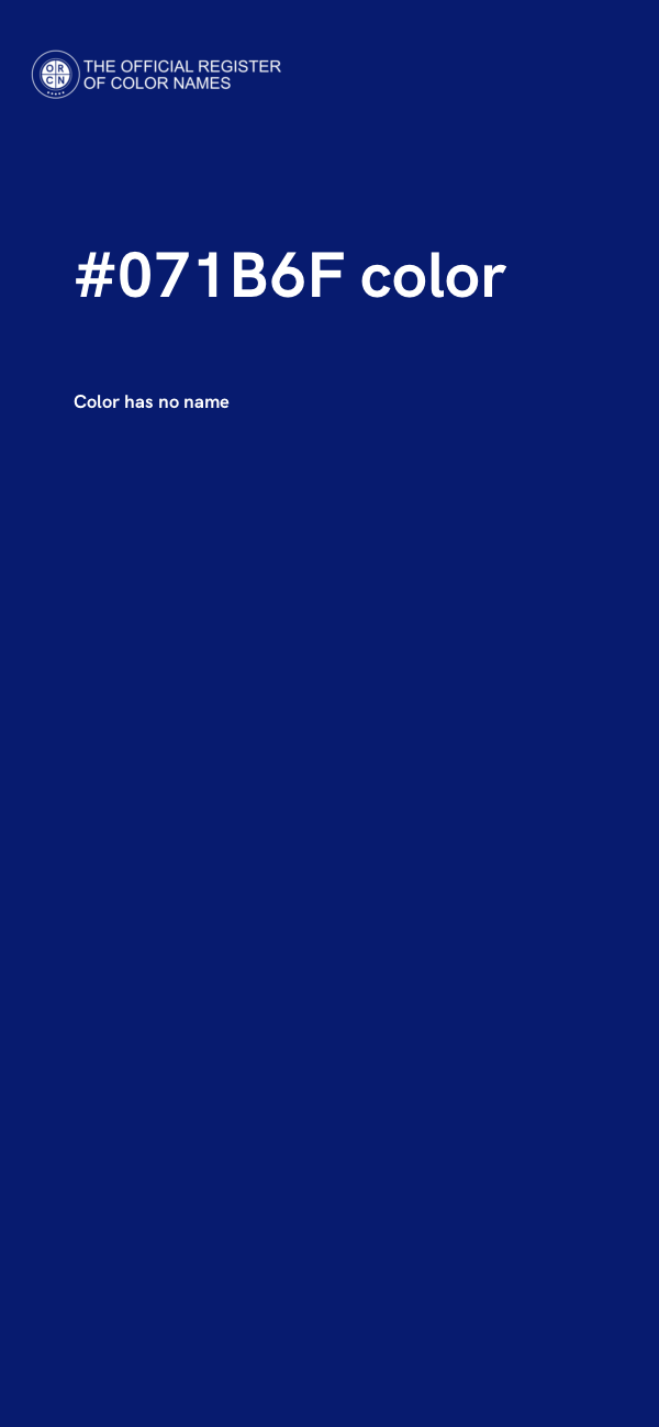 #071B6F color image