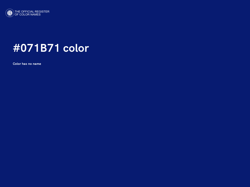 #071B71 color image