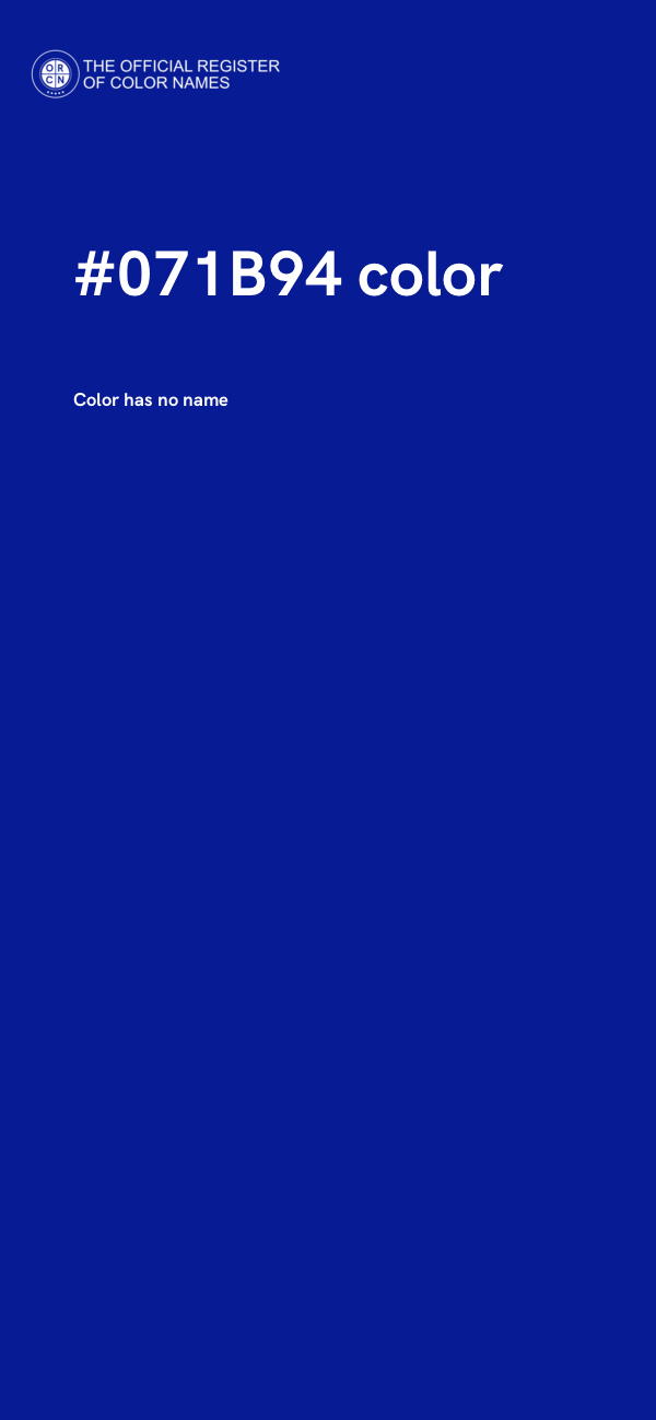 #071B94 color image