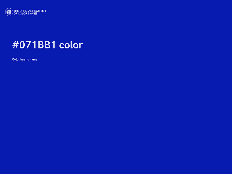 #071BB1 color image