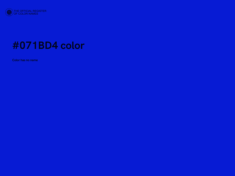 #071BD4 color image