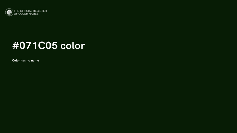#071C05 color image