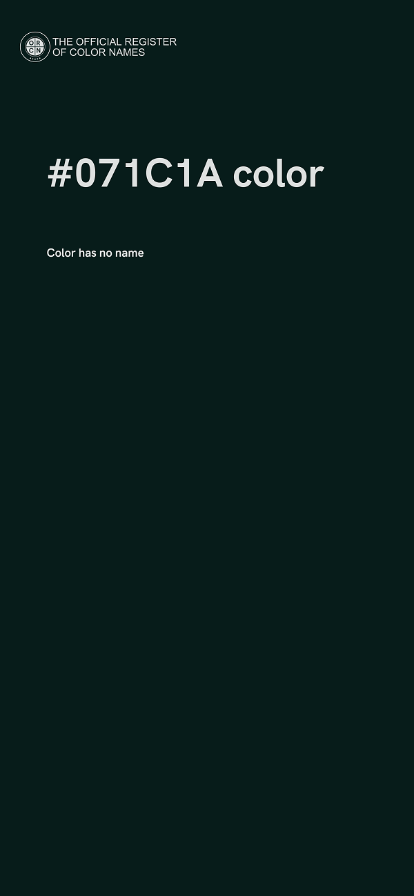 #071C1A color image