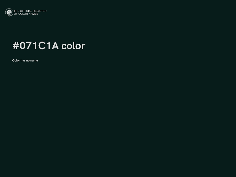 #071C1A color image