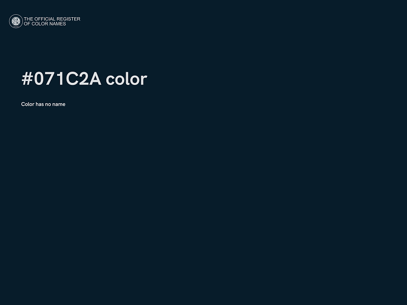 #071C2A color image