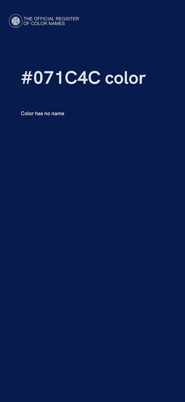 #071C4C color image