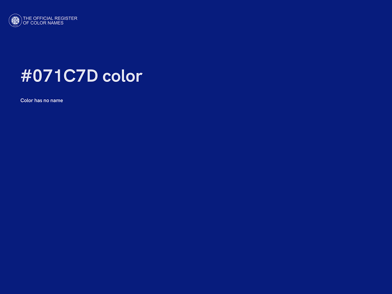 #071C7D color image