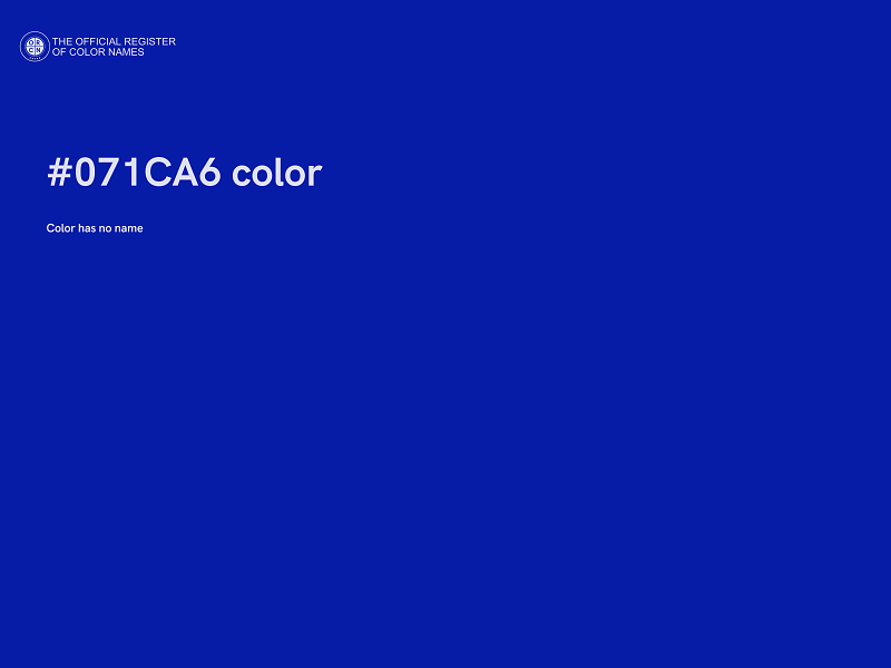 #071CA6 color image