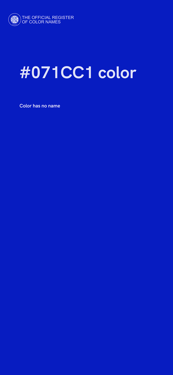 #071CC1 color image