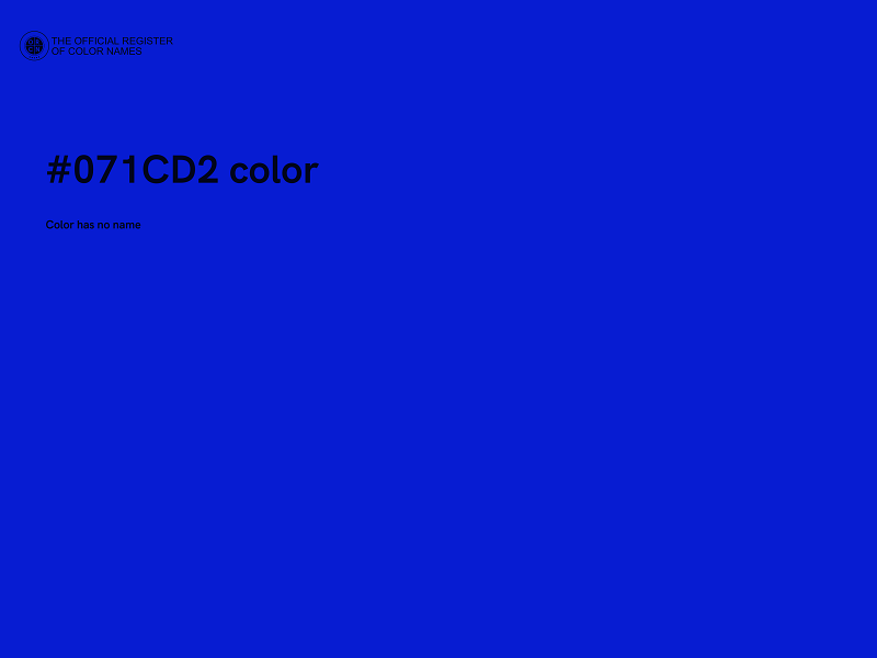 #071CD2 color image