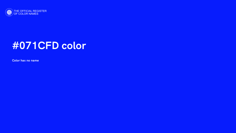 #071CFD color image