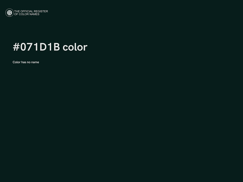 #071D1B color image