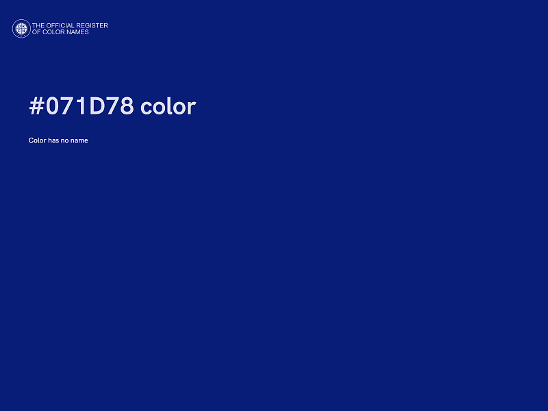 #071D78 color image