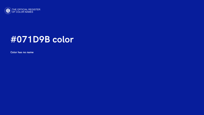 #071D9B color image