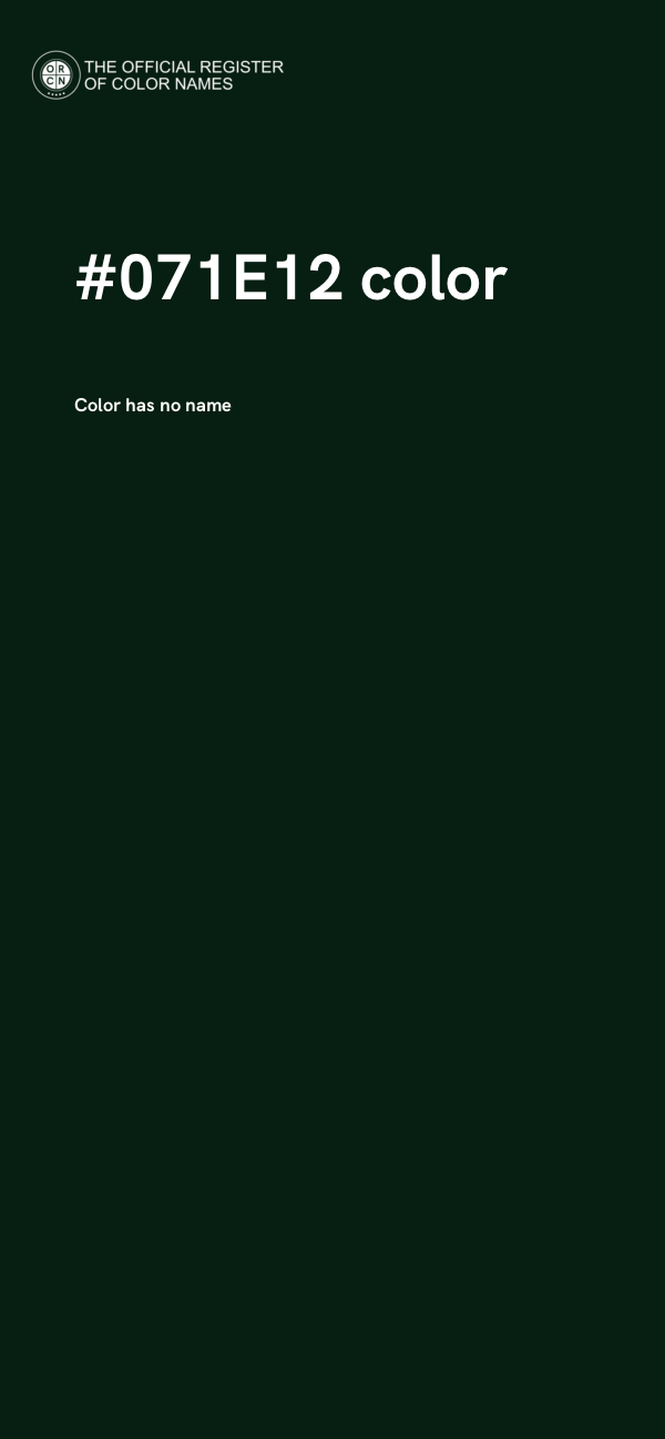 #071E12 color image