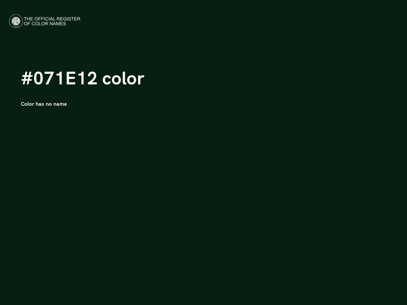 #071E12 color image