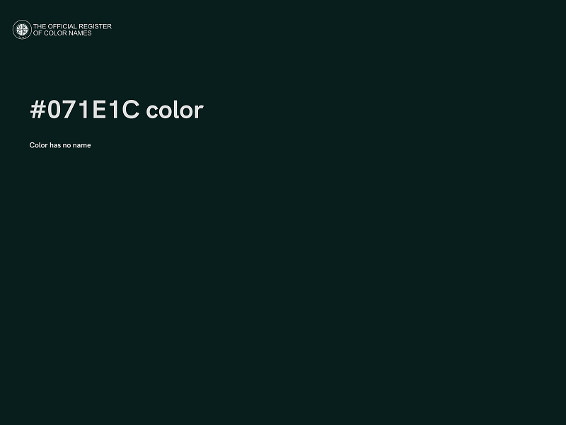 #071E1C color image
