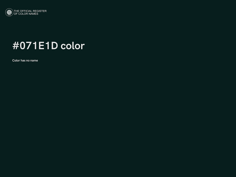 #071E1D color image