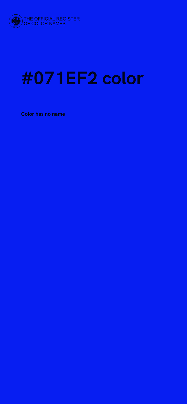 #071EF2 color image