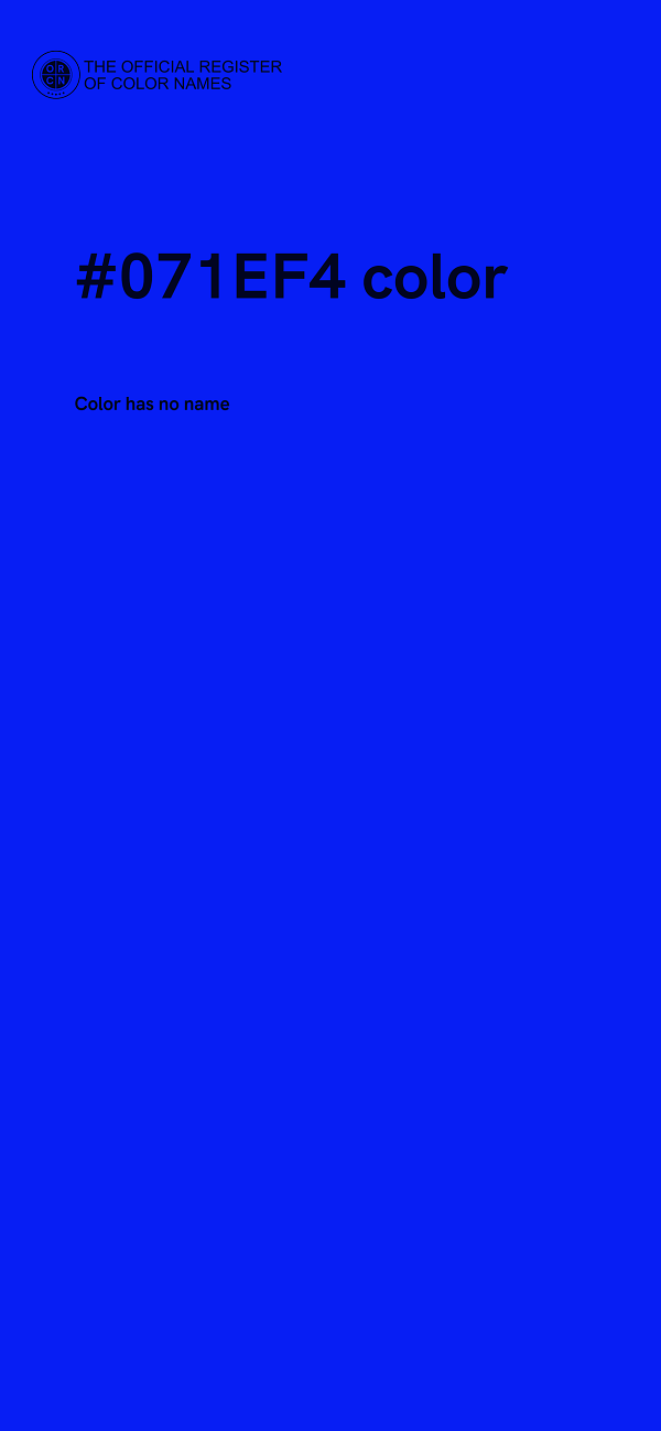 #071EF4 color image