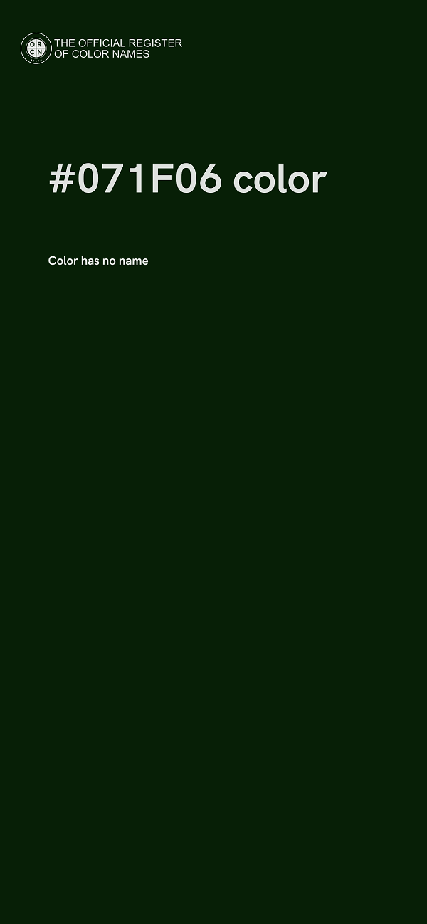 #071F06 color image
