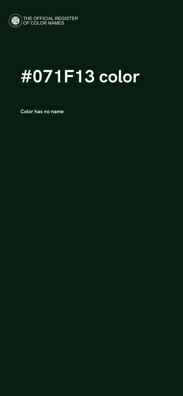 #071F13 color image