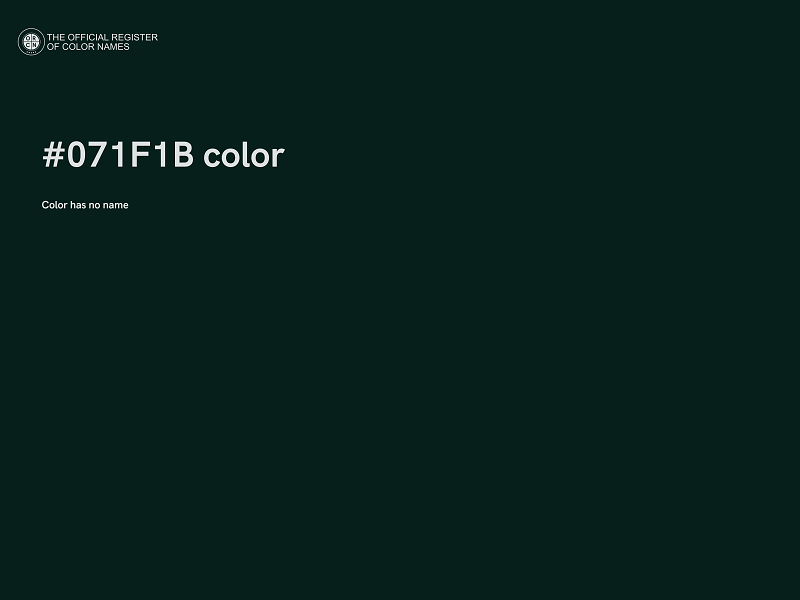 #071F1B color image