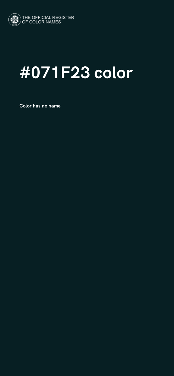 #071F23 color image