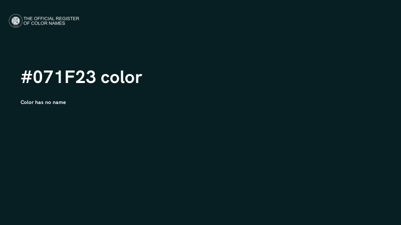 #071F23 color image