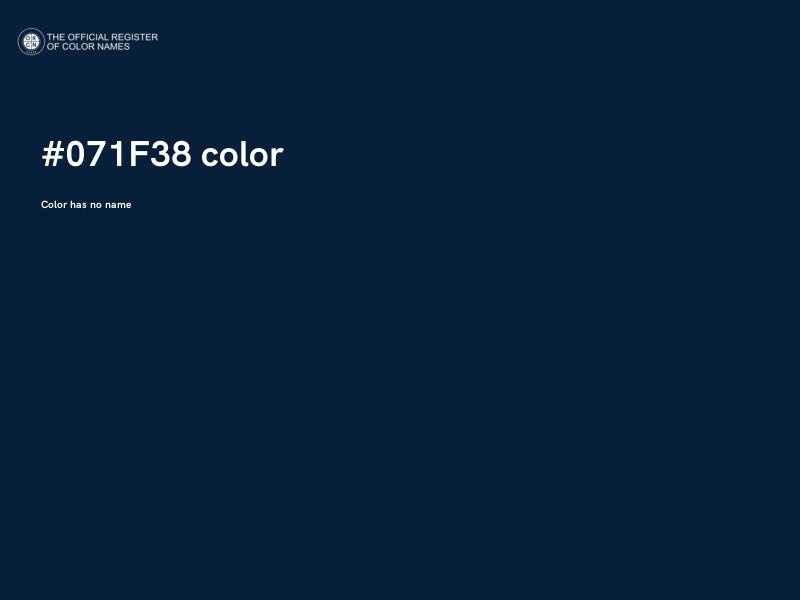 #071F38 color image