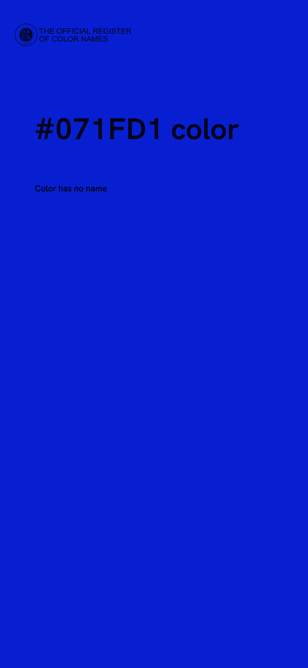 #071FD1 color image