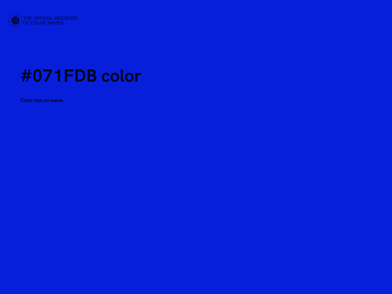 #071FDB color image